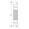 schéma tuyau d'évacuation universel flexible m/f 50/50