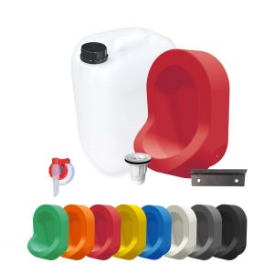 kit spécial jardin urinoir mural sans eau + bidon de récupération 25l