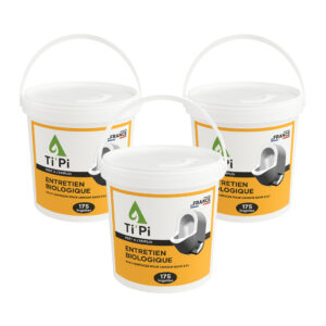 lot 3 x entretien biologique pour urinoir sans eau en pot de 175 lingettes