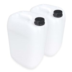 lot 2 x bidon 25 litres avec bouchon réservoir de stockage