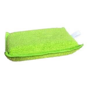 Éponge en microfibres bifaces et anti rayure
